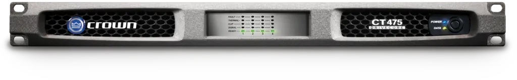 Crown CT475 4-Channel Rackmount Power Amplifier (75W/Channel @ 8 Ohms) Audio Amplifiers Crown
