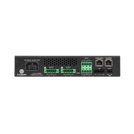 Crown CTD-4125 – 4-Channel 125W Dante Installed Amplifier Power Amplifiers Crown