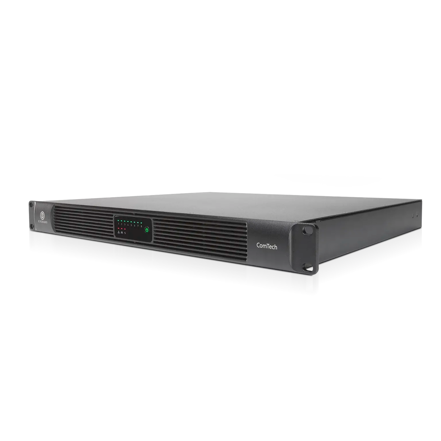Crown CTD-8125 – 8-Channel 125W Dante Installed Amplifier - left angle