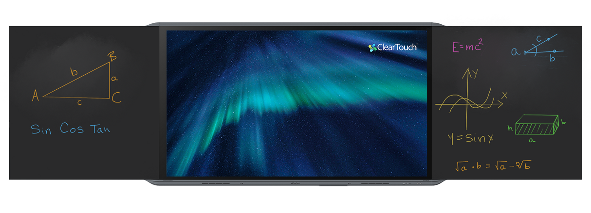 ClearTouch CTI-8086MAX-UH10 86" 8000MAX Interactive Blackboard with Side Panels Interactive Displays ClearTouch