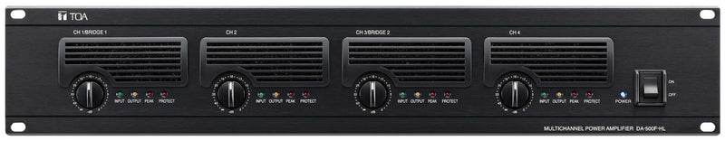 TOA Electronics 4-Channel Digital Amplifier (500W Per Channel, 70V) - DA-500F-HLCU