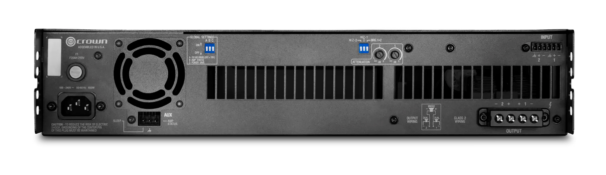 Crown DCI2X1250 – 2-Channel 1250W DriveCore Install Analog Amplifier - rear