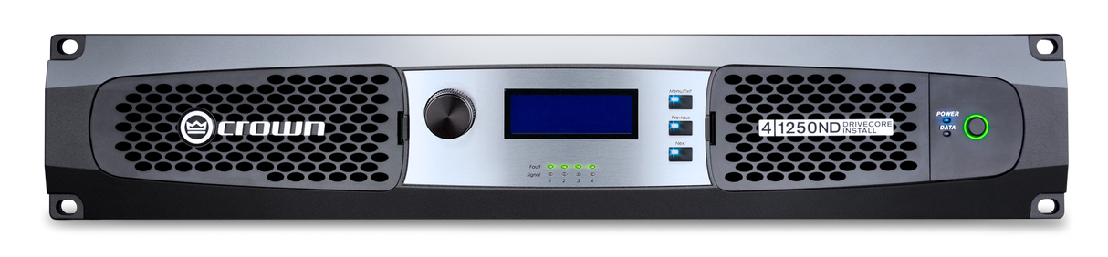 Crown DCI4X1250ND 4X1250W Power Amp w/AVB, DriveCore Network Display Series Audio Amplifiers Crown