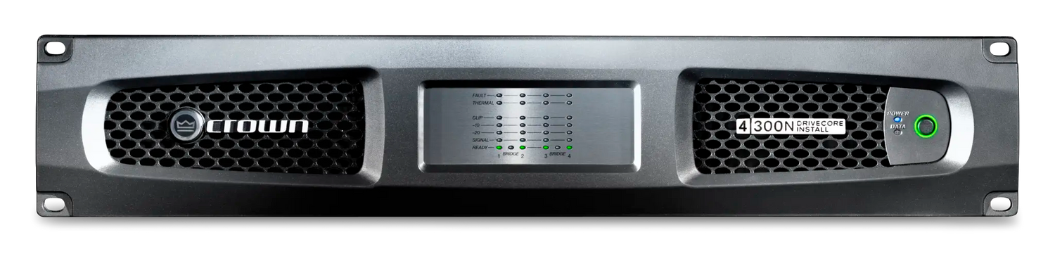 Crown DCI4X300N – 4-Channel 300W Network DriveCore Install Amplifier - front