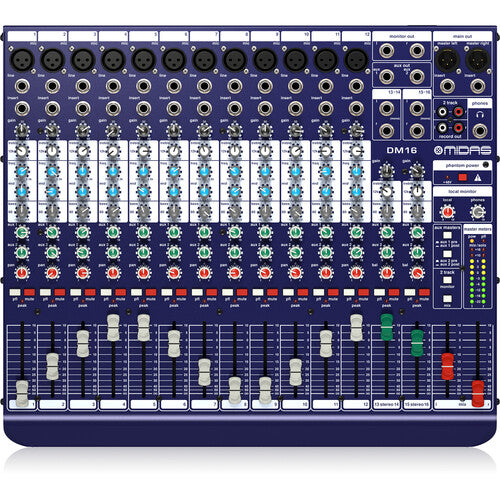 Midas DM16 16-Input Analog Live and Studio Mixer