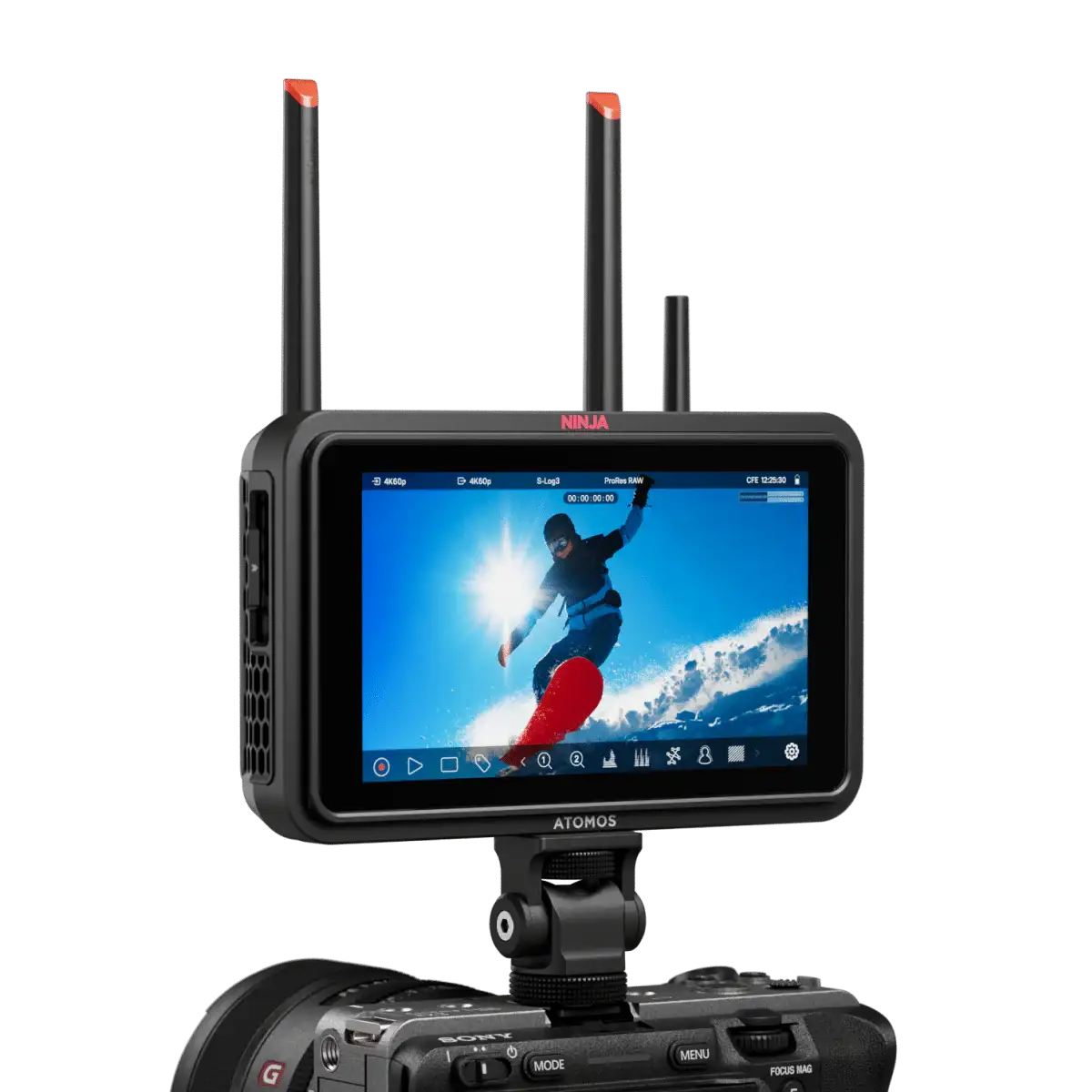 Atomos ATOMNJTX01 Ninja TX 5.2" Full HD Touchscreen Wi-Fi HDR On-Camera Monitor/Recorder, Supports 12G-SDI/4K HDMI