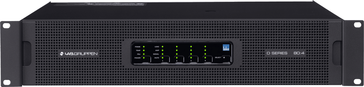Lab Gruppen D SERIES LAKE D D 80:4L 8000W Amplifier with 4 Flexible Output-Channels, Lake Digital Signal Processing and Digital Audio Networking for Installation Applications - Creation Networks