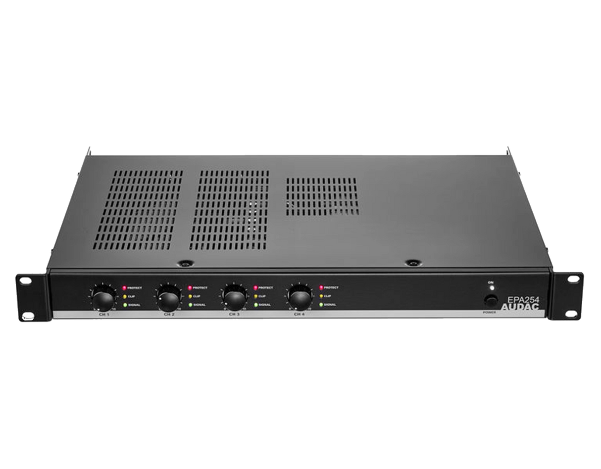 Audac ADC-EPA254 Quad-channel Class-D amplifier 4 x 250W - crossover Audio Amplifiers Audac