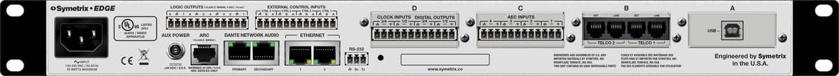 Symetrix 80-0204 EDGE (non-Dante) control Symetrix