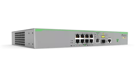 Allied Telesis AT-FS980M/9PS-10 8X10/100T POE+ PORTS 1XGGB/SFP COMBO PORT FIXED AC PS US PWR CORD