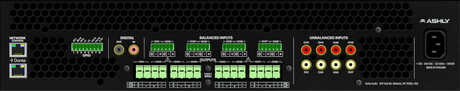 ASHLY FXD750.8 8-Ch Power Amp with DSP/Dante, 8 x 750W @ 2/4 Ohms, 375W @ 8 Ohms, 4 x 1500W BR @ 70V, 2U Amplifiers Ashly