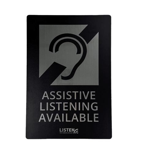 Listen Technologies LA-304 – Assistive Listening Notification Signage Kit Accessories Listen Technologies