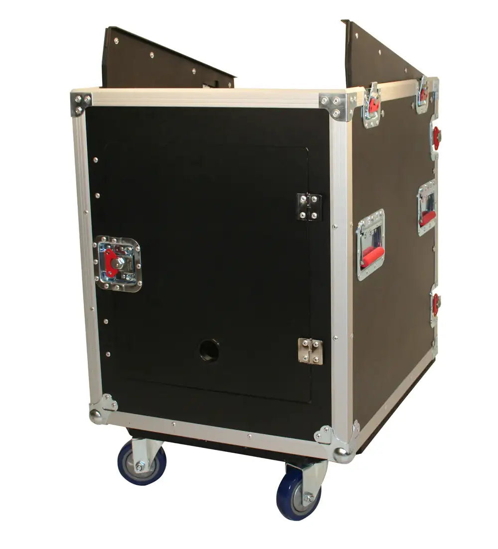 Gator G-TOUR-GRC12X12 12RU Top, 12RU Bottom Console ATA Flight Rack Case