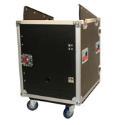 Gator G-TOUR-GRC12X12 12RU Top, 12RU Bottom Console ATA Flight Rack Case
