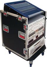 Gator G-TOUR-GRC12X12 12RU Top, 12RU Bottom Console ATA Flight Rack Case