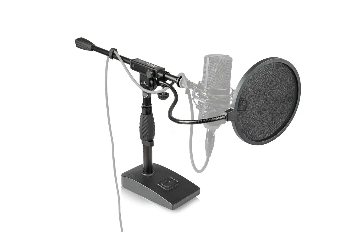 Gator Frameworks Kick Drum / Amplifier Compact Mic Stand with Single-Section Boom