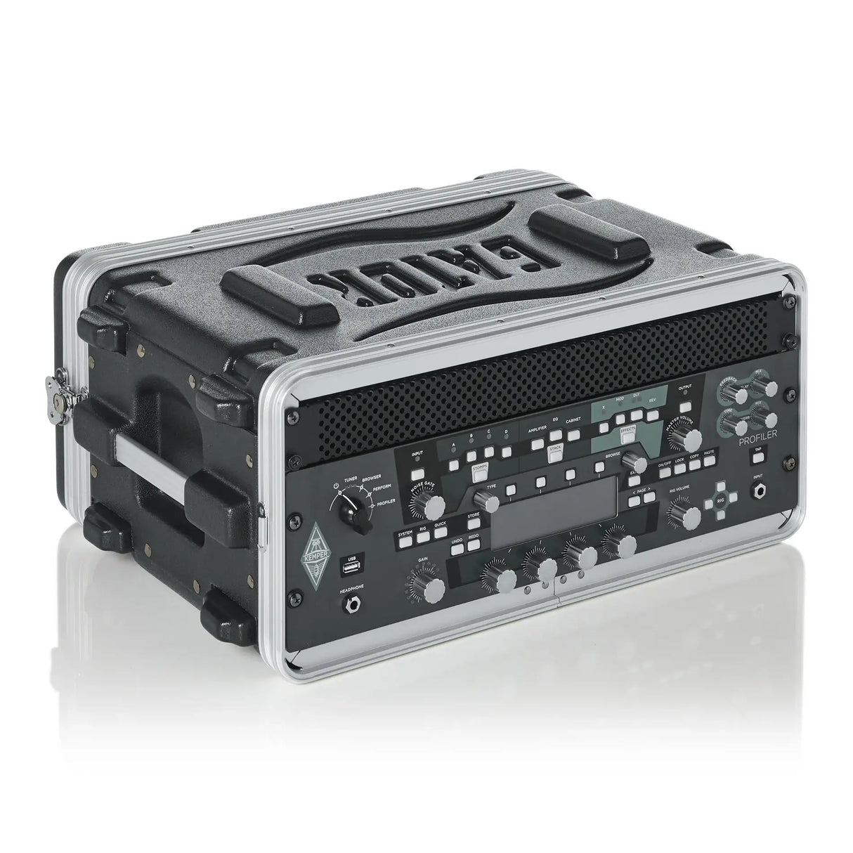 Gator GR-4S 4RU, 14.25" Deep Locking Rack Case with Front, Rear Rails