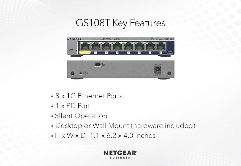 Netgear 8-Port Gigabit Ethernet Smart Switch with Cloud Management