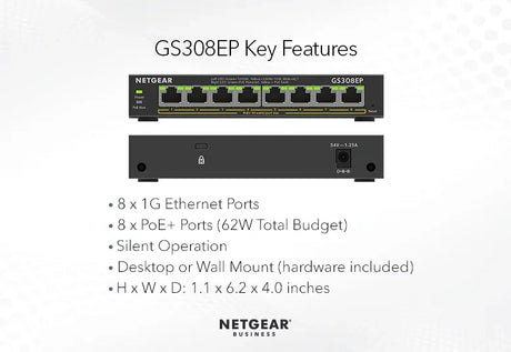 Netgear GS308EP-100NAS Networking Netgear