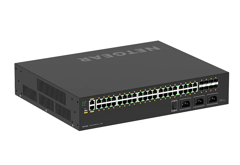 Netgear AV Line M4250-40G8XF-PoE++ (GSM4248UX) 40x1G PoE++ 2,880W and 8xSFP+ Managed Switch - GSM4248UX-100NAS