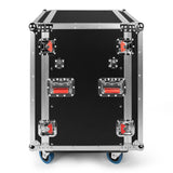 Gator GTOUR16U-TBL 16U Tour Style Rack Case w/Fold-Out Side Tables & Casters