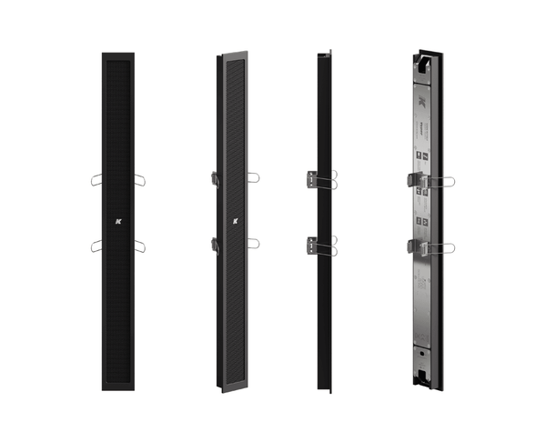 K-Array Vyper KV52FR II Ultra-flat, 50cm-long, aluminum line array element with 8x1" cones, in wall-mounting version (Black)