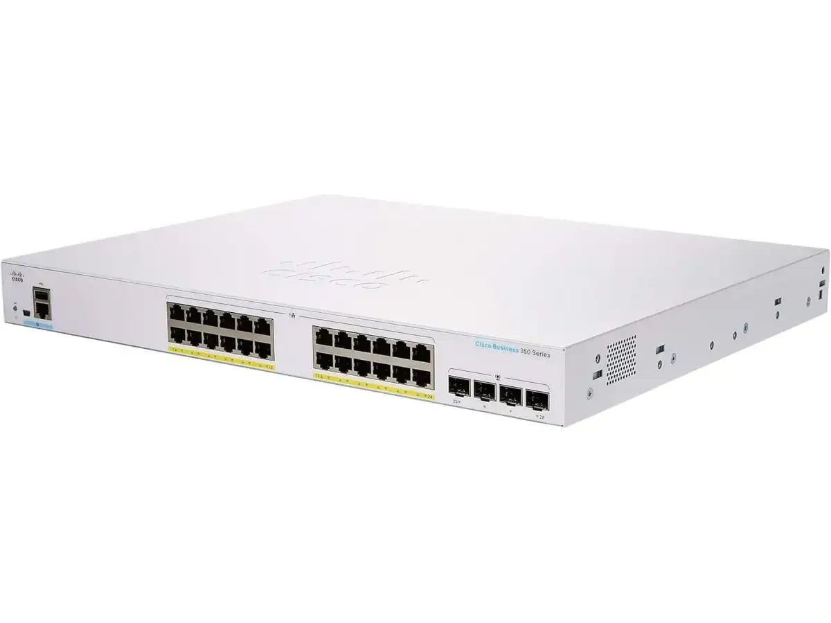 Cisco CBS350 MANAGED 24-PORT GE, FULL POE, 4X1 -  CBS350-24FP-4G-NA