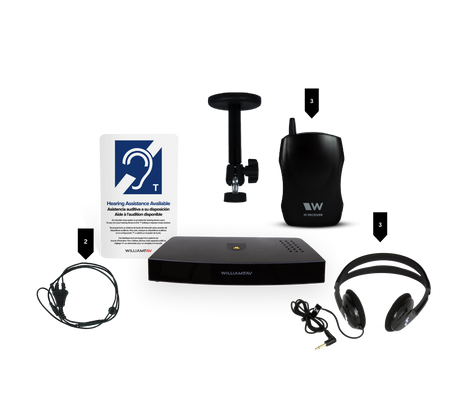 Williams AV IR SYS32-00 – Infrared Assistive Listening System (3 Receivers) Infrared Williams AV