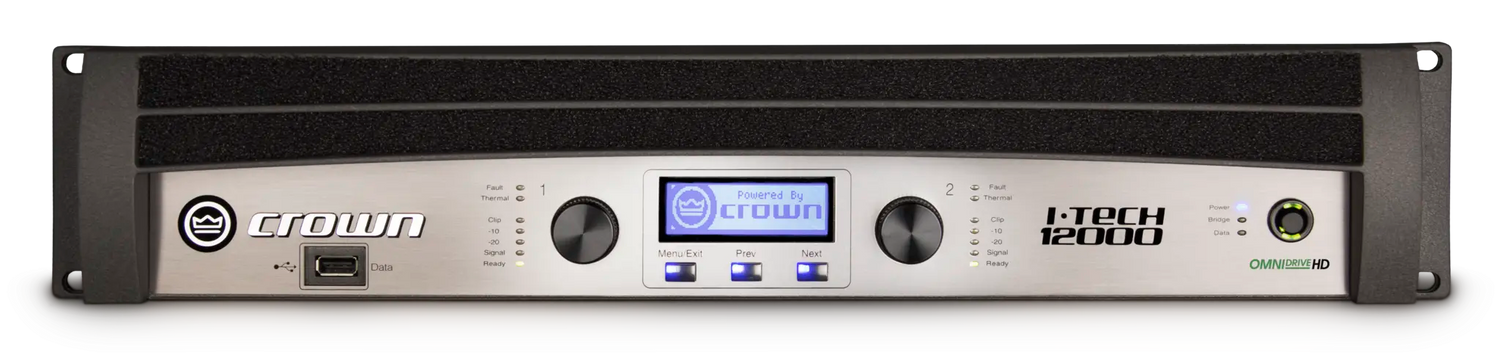 Crown I-Tech IT12000HD – 2-Channel 4500W DSP Power Amplifier - front