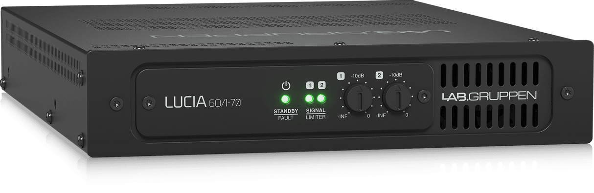 Lab Gruppen LUCIA 60/1-70 Compact Mono Amplifier for High-Impedance 70V Installations (1 x 60W) - LUCIA60/1-70