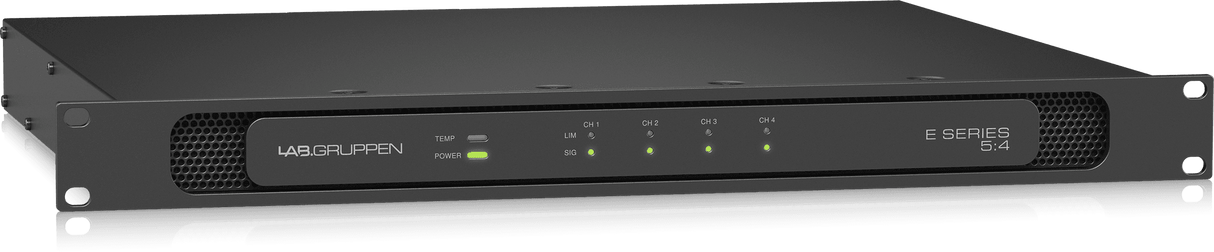Lab Gruppen E 5:4 500 Watt Amplifier with 4 Flexible Output Channels for Installation Applications Creation Networks