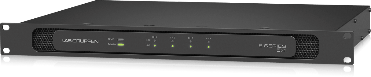 Lab Gruppen E 5:4 500 Watt Amplifier with 4 Flexible Output Channels for Installation Applications Creation Networks