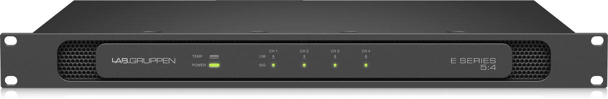 Lab Gruppen E 5:4 500 Watt Amplifier with 4 Flexible Output Channels for Installation Applications Creation Networks