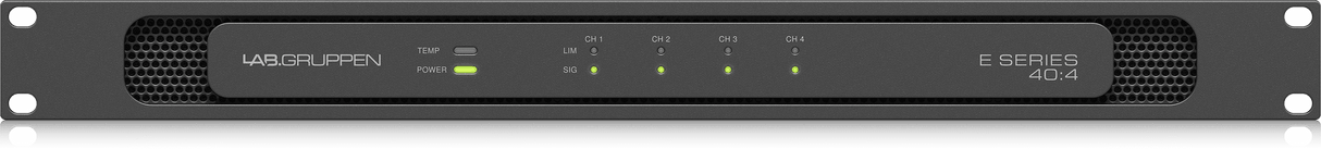 Lab Gruppen E 40:4 4,000 Watt Amplifier with 4 Flexible Output Channels for Installation Applications Creation Networks