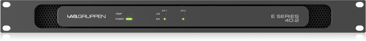 Lab Gruppen E 40:2 4,000 Watt Amplifier with 2 Flexible Output Channels for Installation Applications Creation Networks