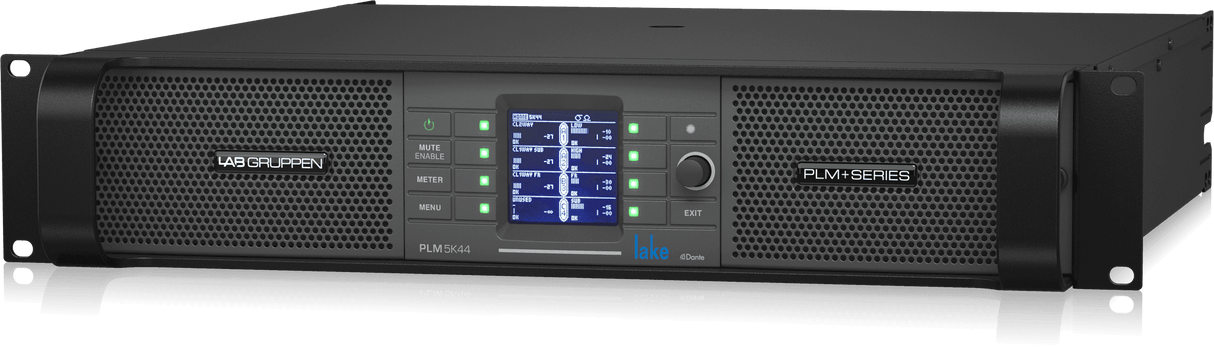 Lab Gruppen PLM 5K44 5000W 4-Channel Amplifier with Lake DSP and Network (speakON + Binding Post) - PLM 5K44