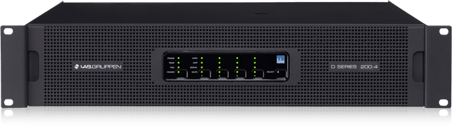 Lab Gruppen D SERIES LAKE D 200:4L 20,000W Amplifier with 4 Flexible Output-Channels, Lake Digital Signal Processing and Digital Audio Networking for Installation Applications Creation Networks