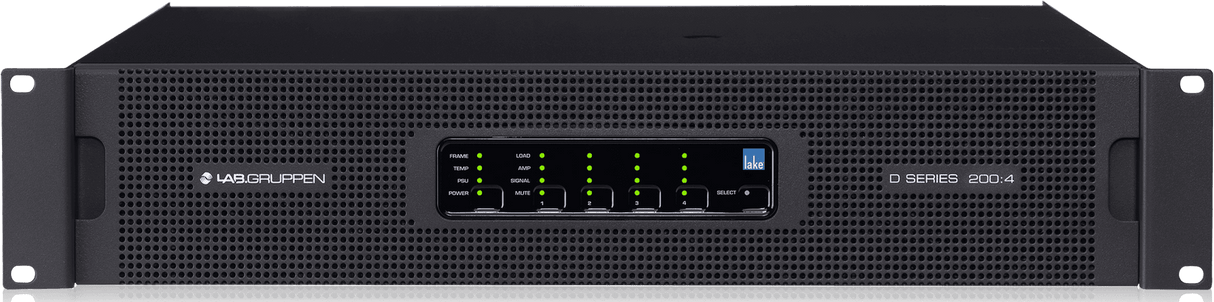 Lab Gruppen D SERIES LAKE D 200:4L 20,000W Amplifier with 4 Flexible Output-Channels, Lake Digital Signal Processing and Digital Audio Networking for Installation Applications Creation Networks