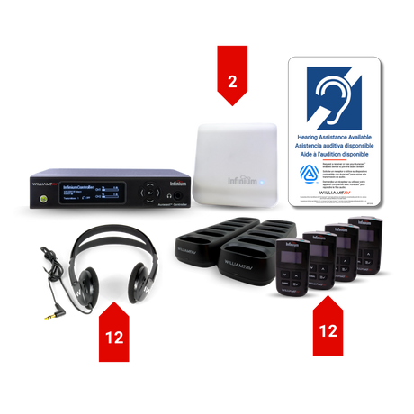 Williams AV BA SYS3-00 – Infinium Auracast Listening System (12 Receivers) Infinium Auracast Williams AV