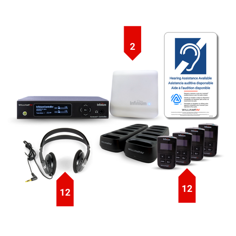 Williams AV BA SYS3-00 – Infinium Auracast Listening System (12 Receivers) Infinium Auracast Williams AV
