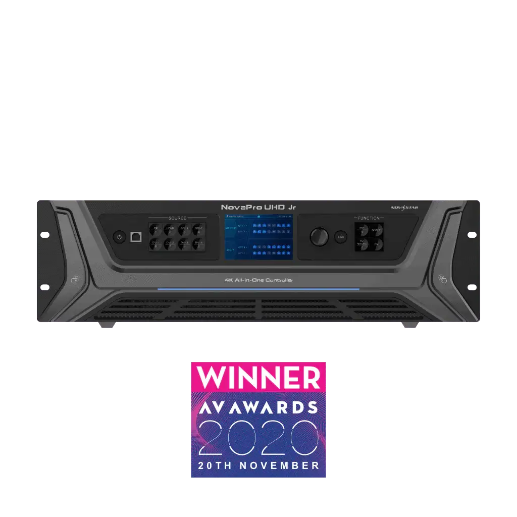 Video Wall Controller, (10.4 Million Pixel Load Capacity) HDMI 2.0, HDMI 1.4, DP 1.1, and 3G-SDI, 16 Ethernet output ports and 4 auxiliary ports