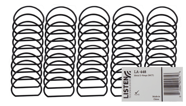 Listen Technologies LA-448 Metal D-Rings 50 count