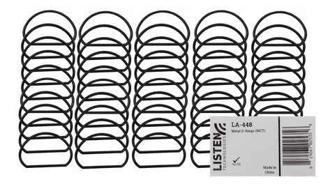 Listen Technologies LA-448 – Metal D-Rings, 50 Pack Accessories Listen Technologies