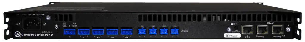 LEA Professional CS164D 4-Channel 160W Dante Power Amp w/DSP, Ethernet, IoT-Enabled - Creation Networks