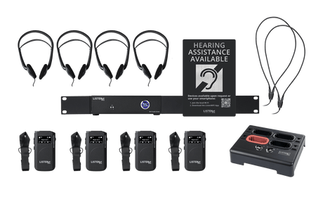 Listen Technologies LWS-04B-W1 – 2-Channel Wi-Fi System, 4 Receivers Wi-Fi Listen Technologies