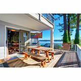 Peerless-AV OWMAM Outdoor Articulating Wall Mount installed with 42-75in outdoor TV
