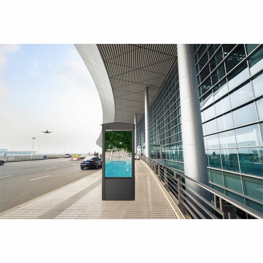 Peerless-AV KOP55XHB-SA Smart City Kiosk installed outdoors in a public setting