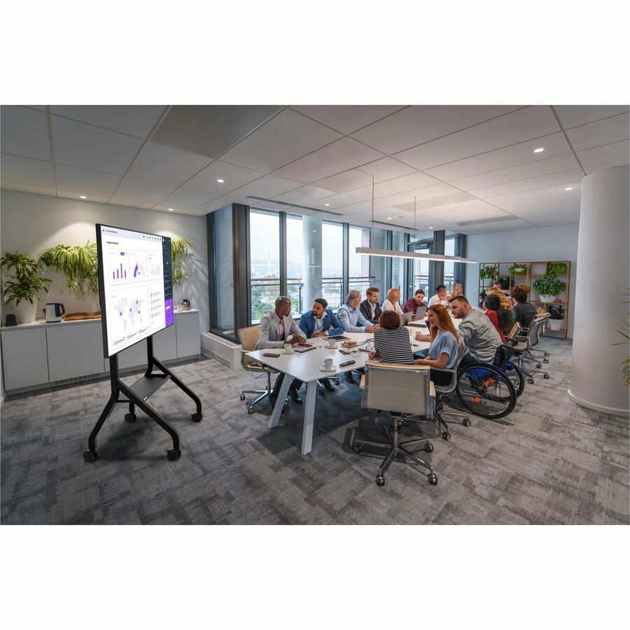Peerless-AV SR898 SmartMount mobile cart in conference room setting