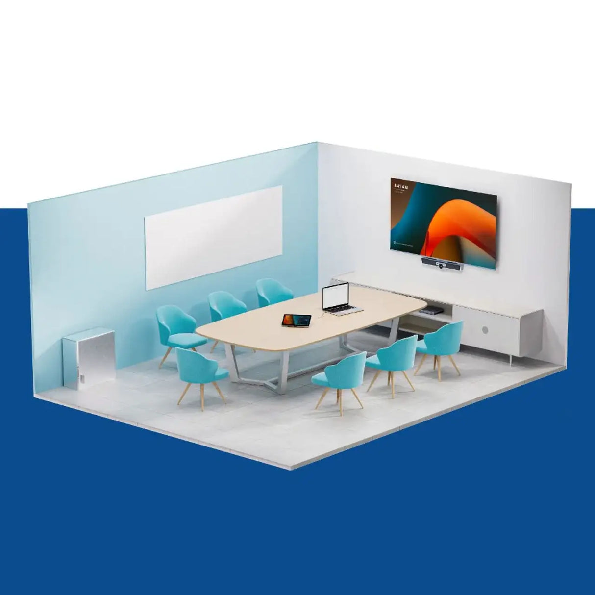 MaxHub V865T XBoard V7 86" Microsoft Teams Room Display & ST33M Mobile Stand