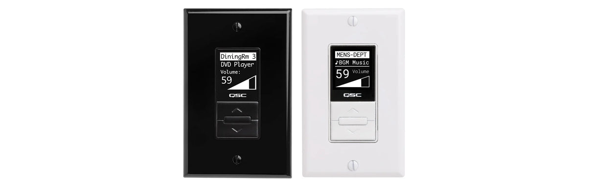 QSC MP-MFC Decora-Style Wall Controller for MP-M Series Mixers, White